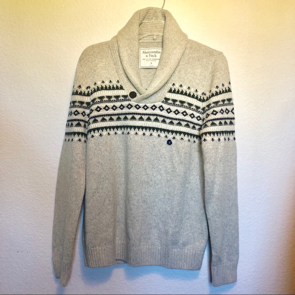 ⬇️NWT Abercrombie &Fitch Shawl Cowl Collar Sweater - Picture 2 of 8